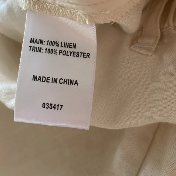 Sussan cream linen wide leg pants 8 - Picture 5 of 6